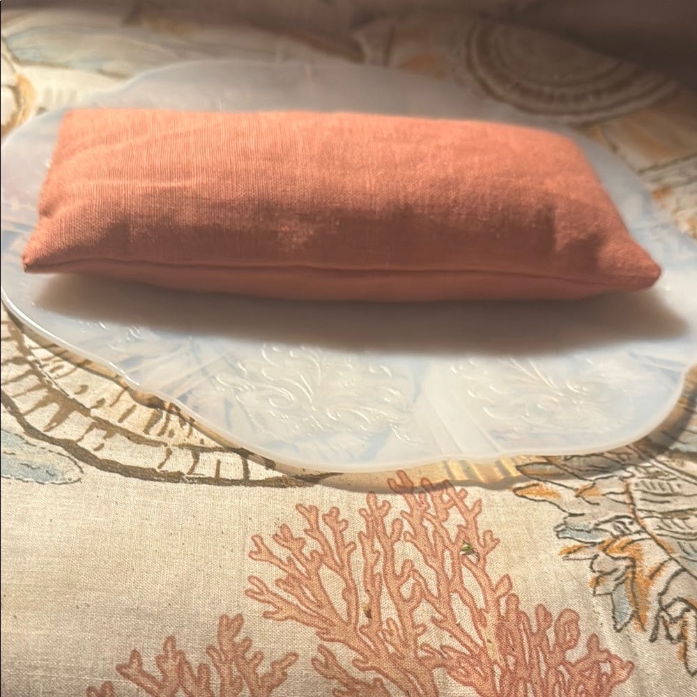 Organic Linen Eye/Forehead Pillow for Relaxation/Pumpkin